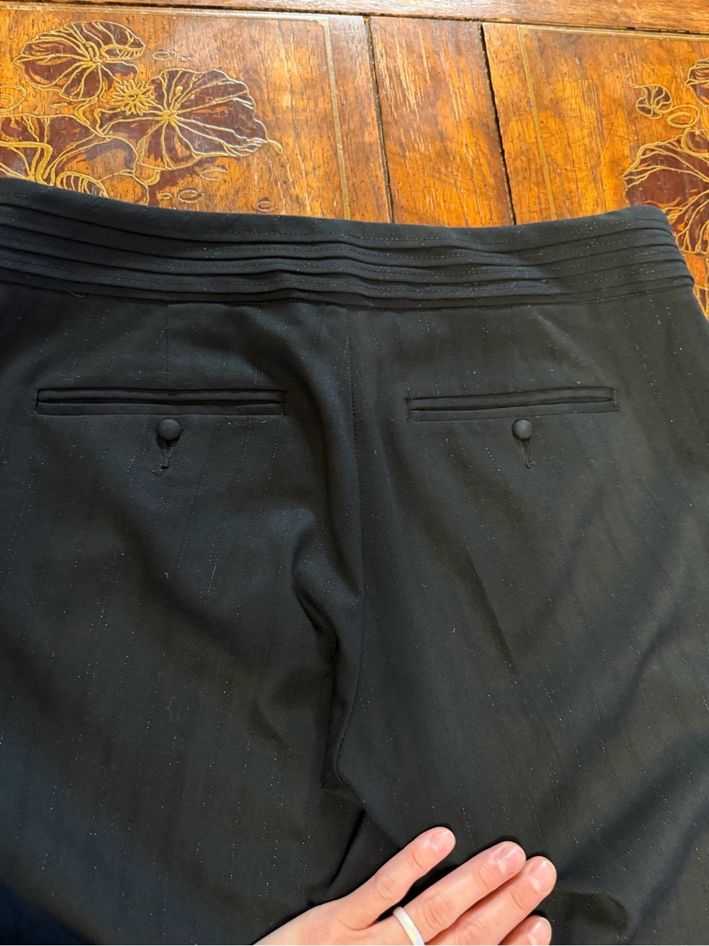 Black Dress pants with Subtle Pinstripe